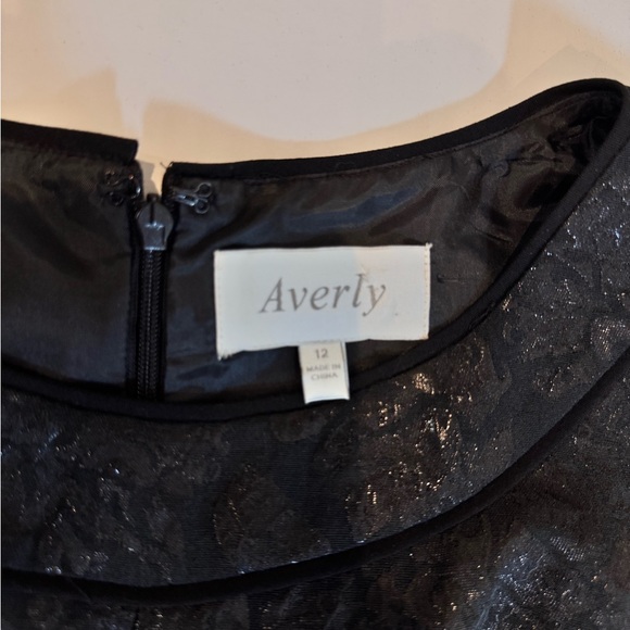 Metallic Jacquard Black Sheath Dress | Formal Wedding Guest | Size 12 - Picture 7 of 12